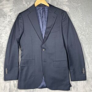 SUITSUPPLY Lazio Int Slim Fit Navy Pure Wool Super 110s Blazer Jacket Men 38L